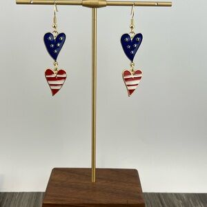 Patriotic Heart Earrings